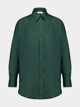 Zimmermann Pine Pavilion Silk Relaxed Shirt