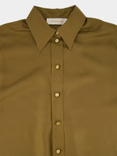 Zimmermann Olive Green Silk Button-Up Shirt