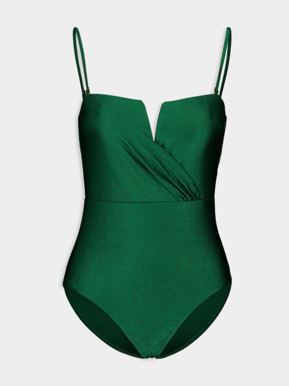 Everley V-Wire Bandeau One-Piece in Emerald