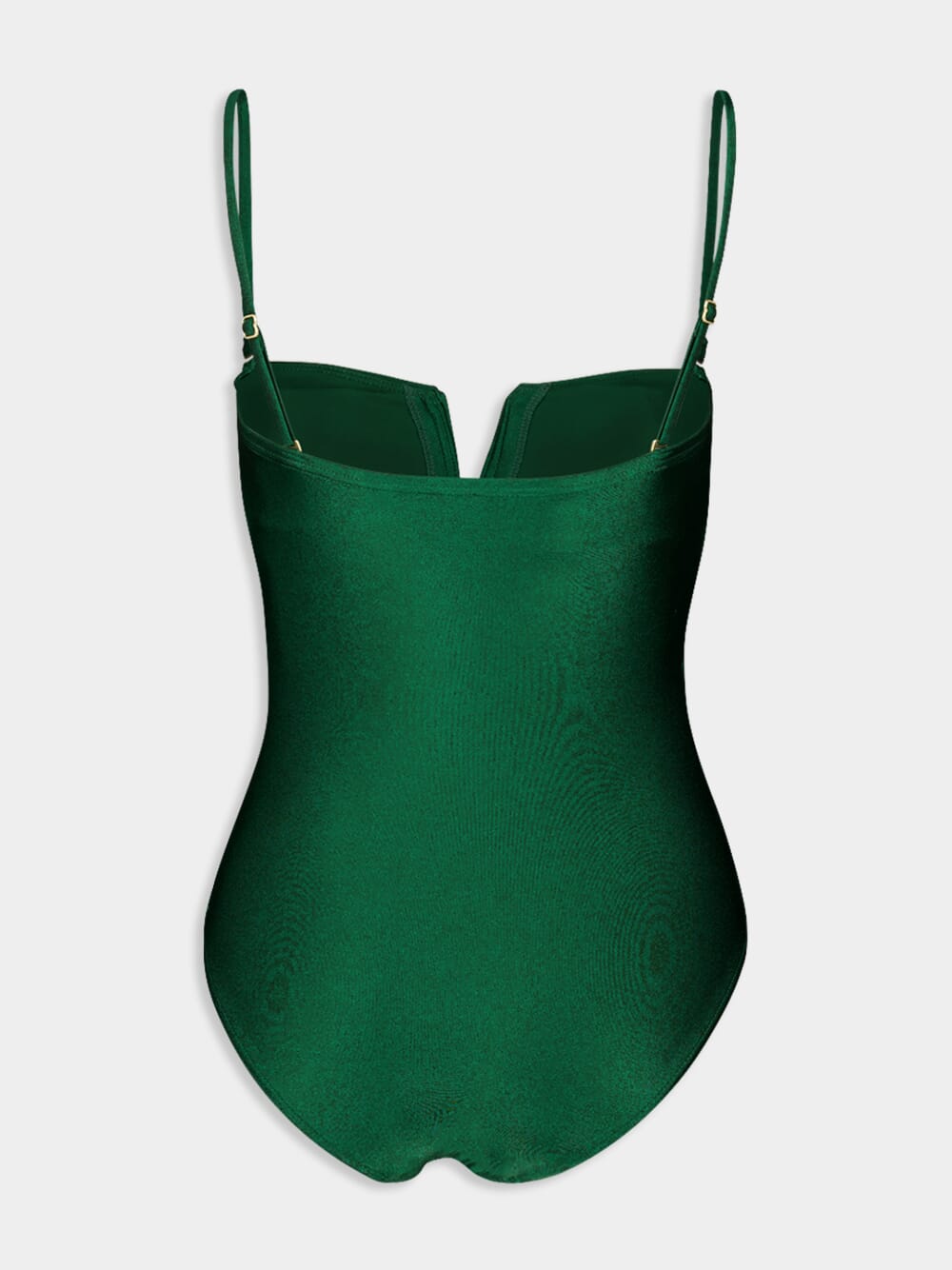 Everley V-Wire Bandeau One-Piece in Emerald