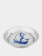 Leitão & Irmão Silver Dish with Portuguese Sea Boat Tile