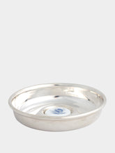 Leitão & Irmão Silver Small Tray with Portuguese Floral Tile
