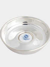 Leitão & Irmão Silver Small Tray with Portuguese Floral Tile