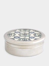 Leitão & Irmão Green and Blue Silver Box with Uptown Tile