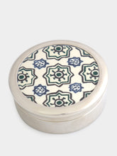 Leitão & Irmão Green and Blue Silver Box with Uptown Tile