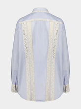 Zimmermann Dusty Blue Everley Lace Trim Shirt