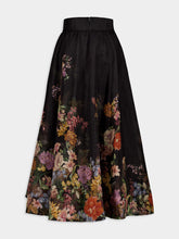 Zimmermann Pavilion Gathered Black Midi Skirt