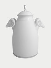 Leitão & Irmão White Mouflon Biscuit Porcelain Jar