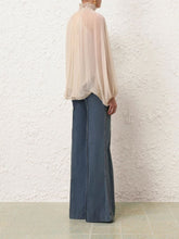 Zimmermann Cream Illustration Lace Edge Blouse
