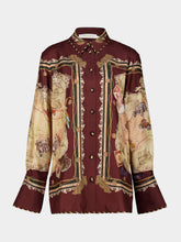 Zimmermann Plum Scarf Valiant Silk Twill Shirt