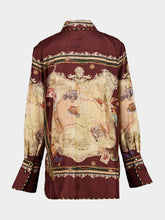 Zimmermann Plum Scarf Valiant Silk Twill Shirt