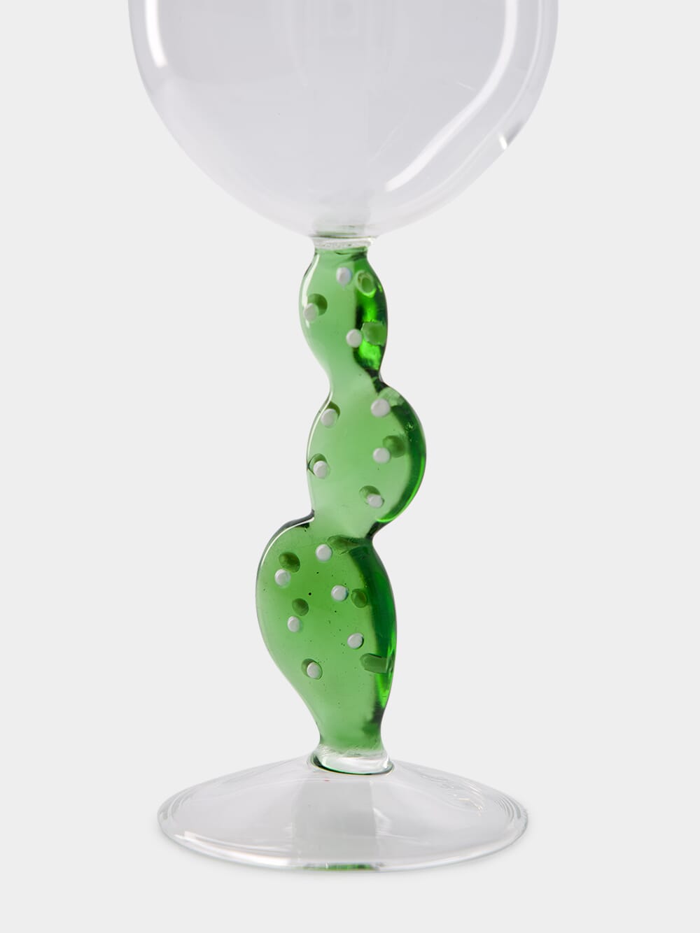 Green Cactus Wine Glass