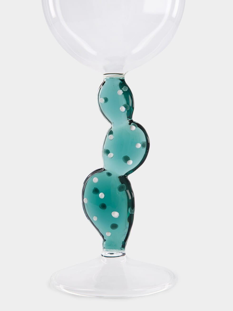 Blue Cactus Wine Glass