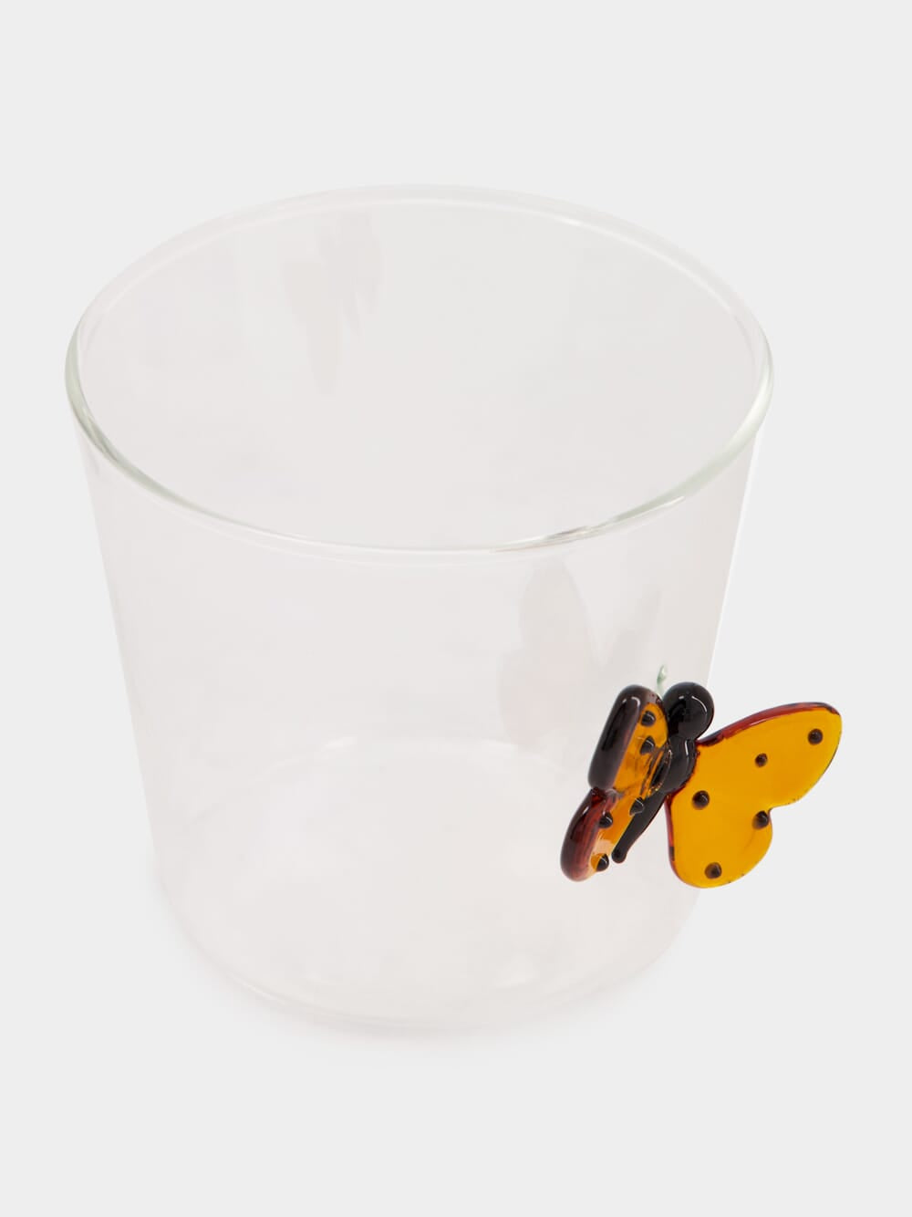 Glass Tumbler with Butterfly Accent