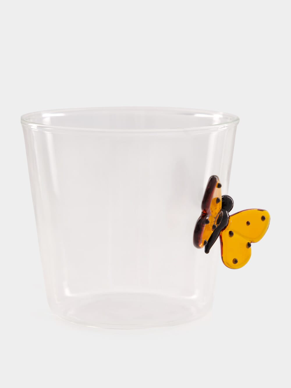 Glass Tumbler with Butterfly Accent