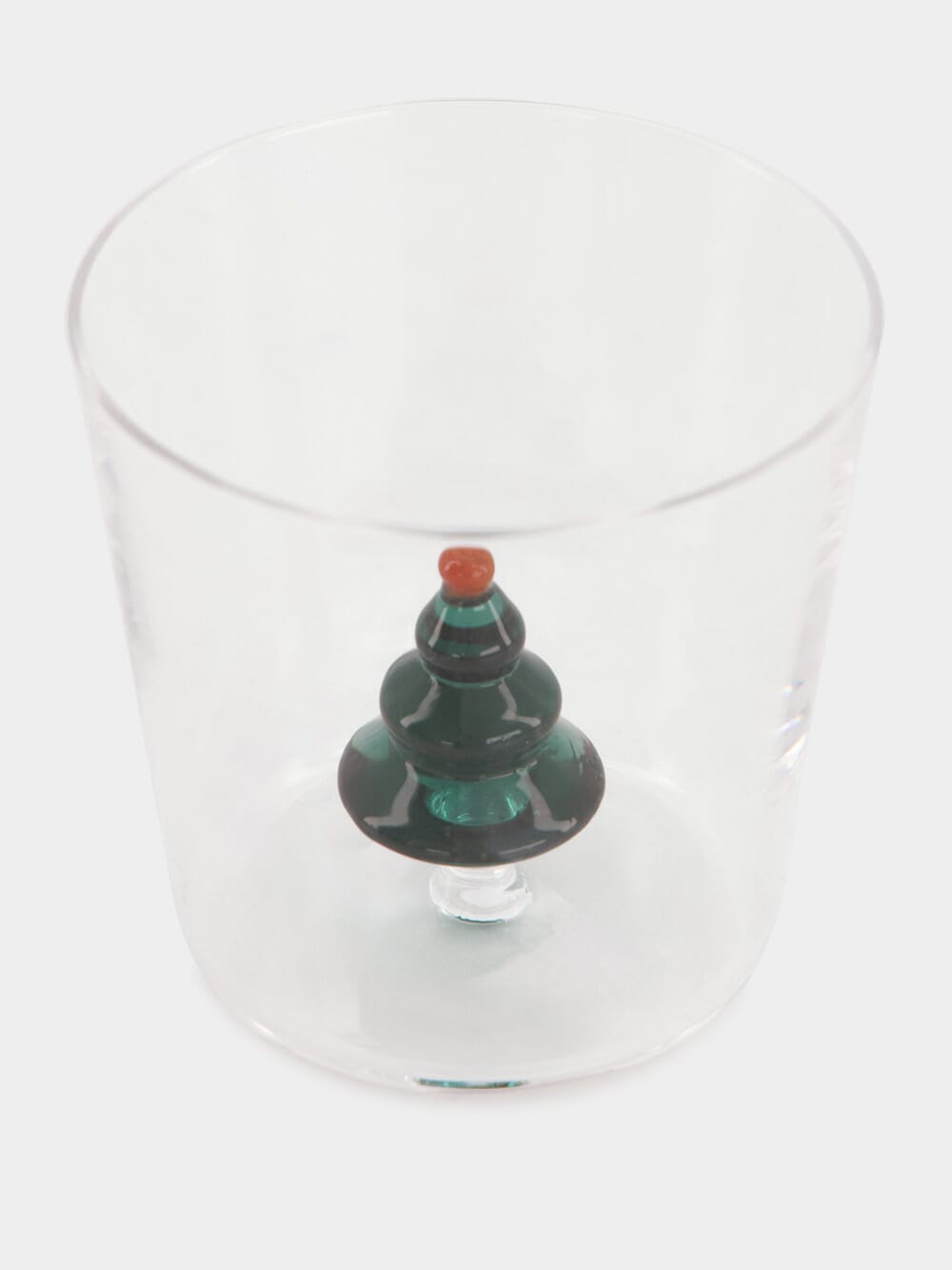 Glass Tumbler with Petrol Blue Tree