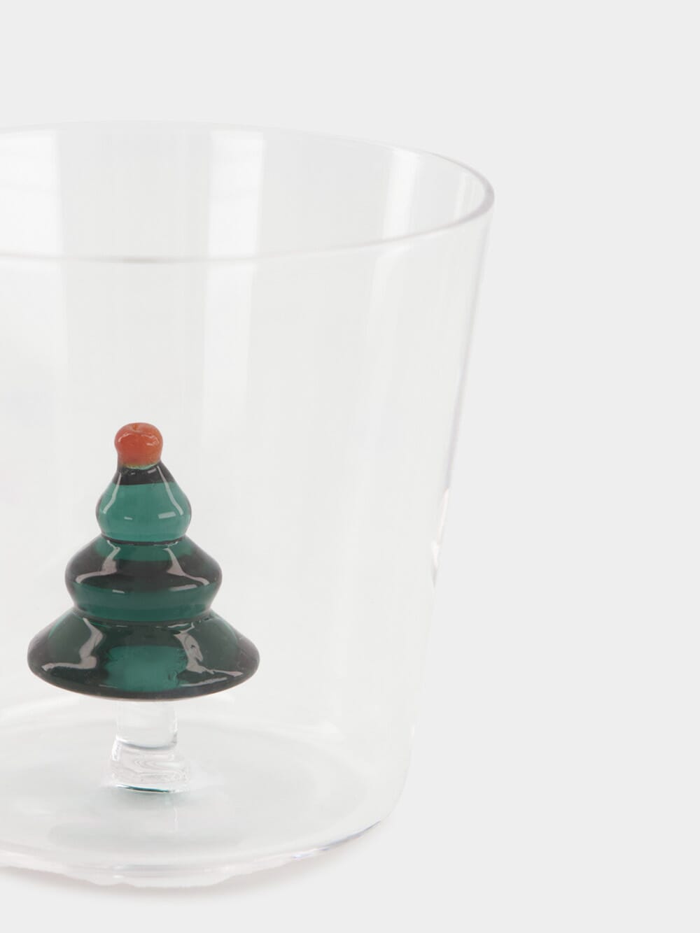 Glass Tumbler with Petrol Blue Tree