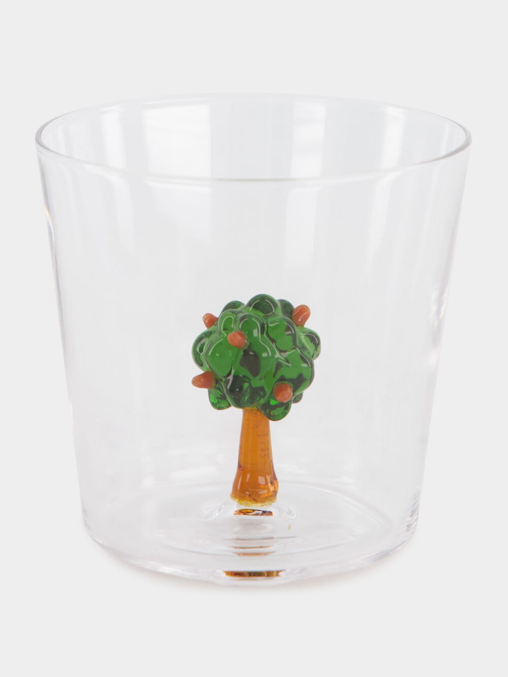 Glass Tumbler with Apple Tree Design