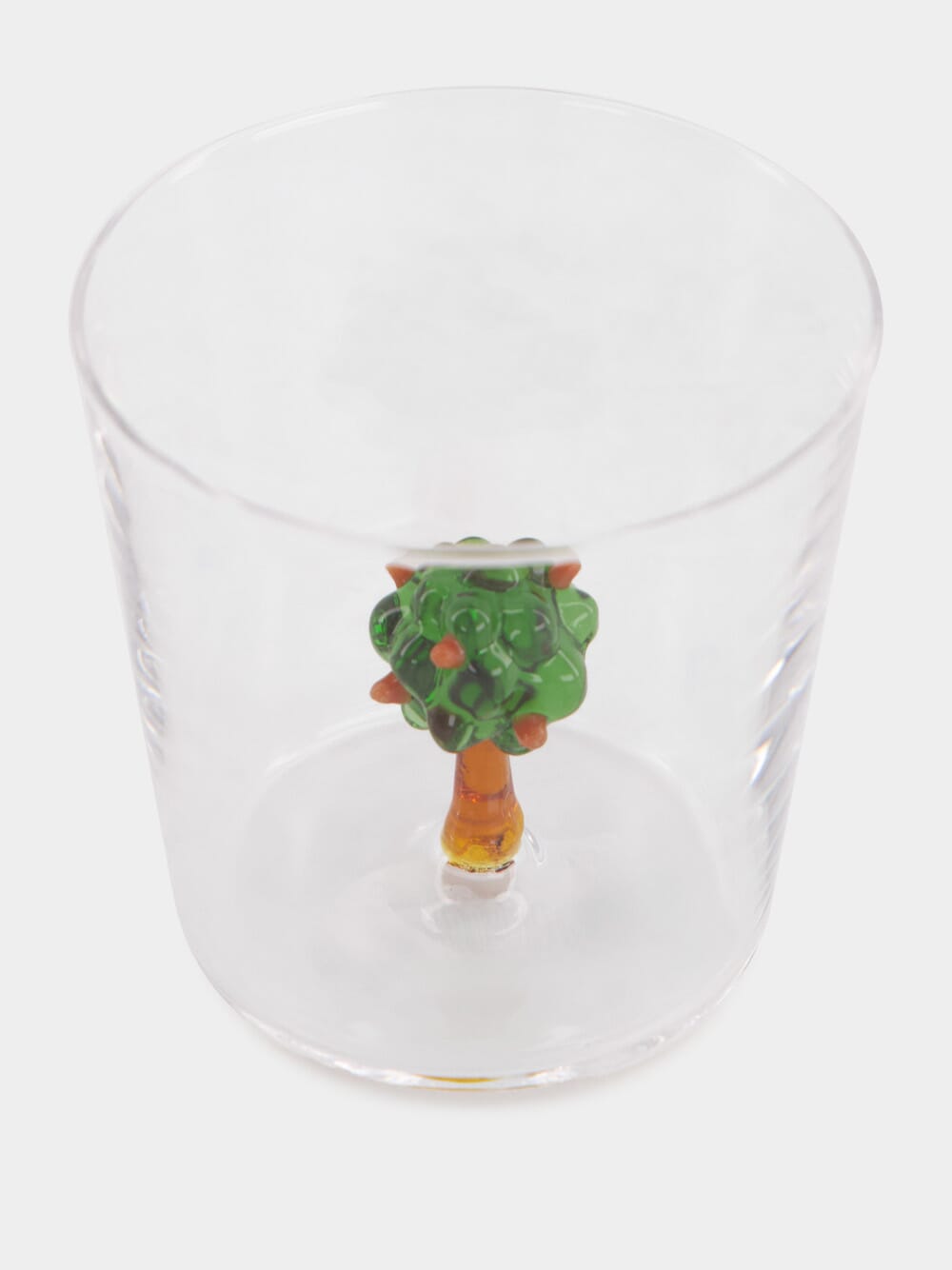 Glass Tumbler with Apple Tree Design