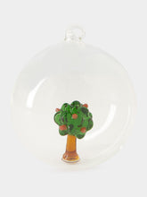 Ichendorf Milano Glass Christmas Ball with Apple Tree Design