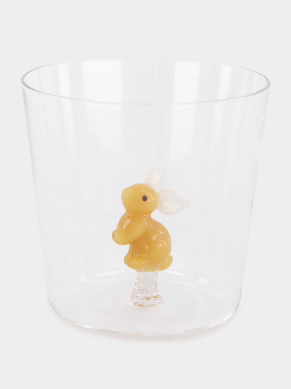 Glass Tumbler with Amber Rabbit Design