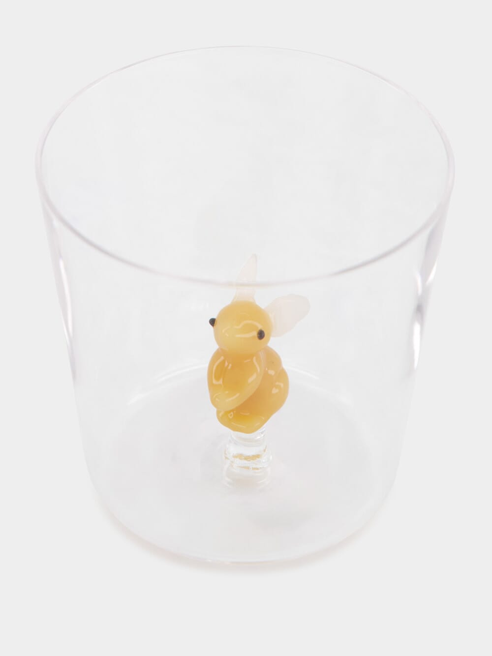 Glass Tumbler with Amber Rabbit Design