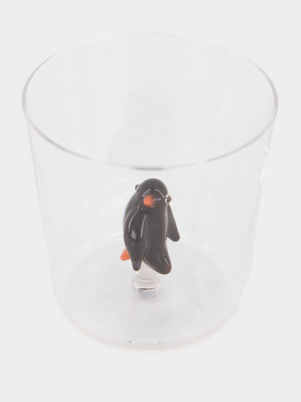 Glass Tumbler with Penguin Design