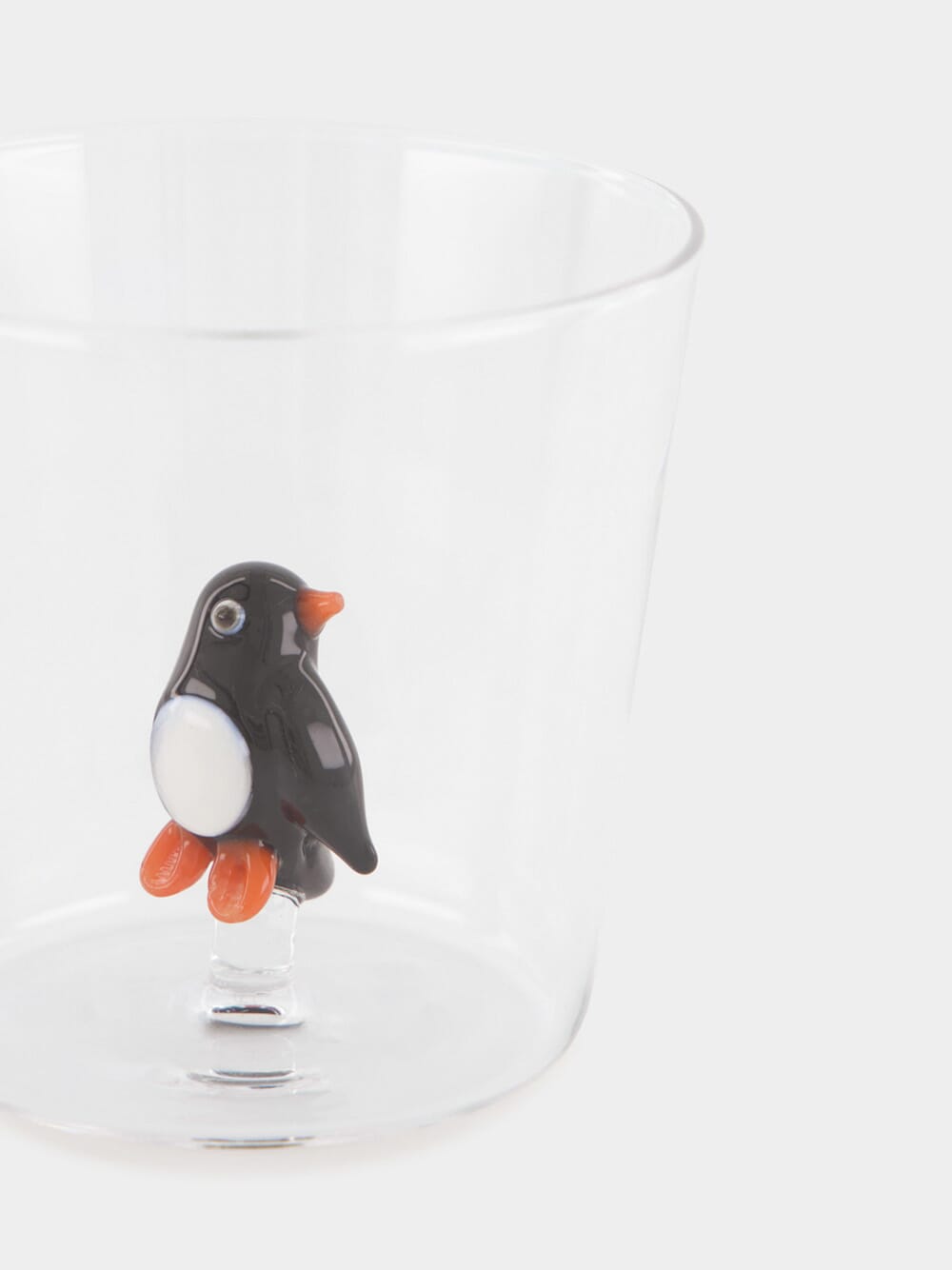 Glass Tumbler with Penguin Design