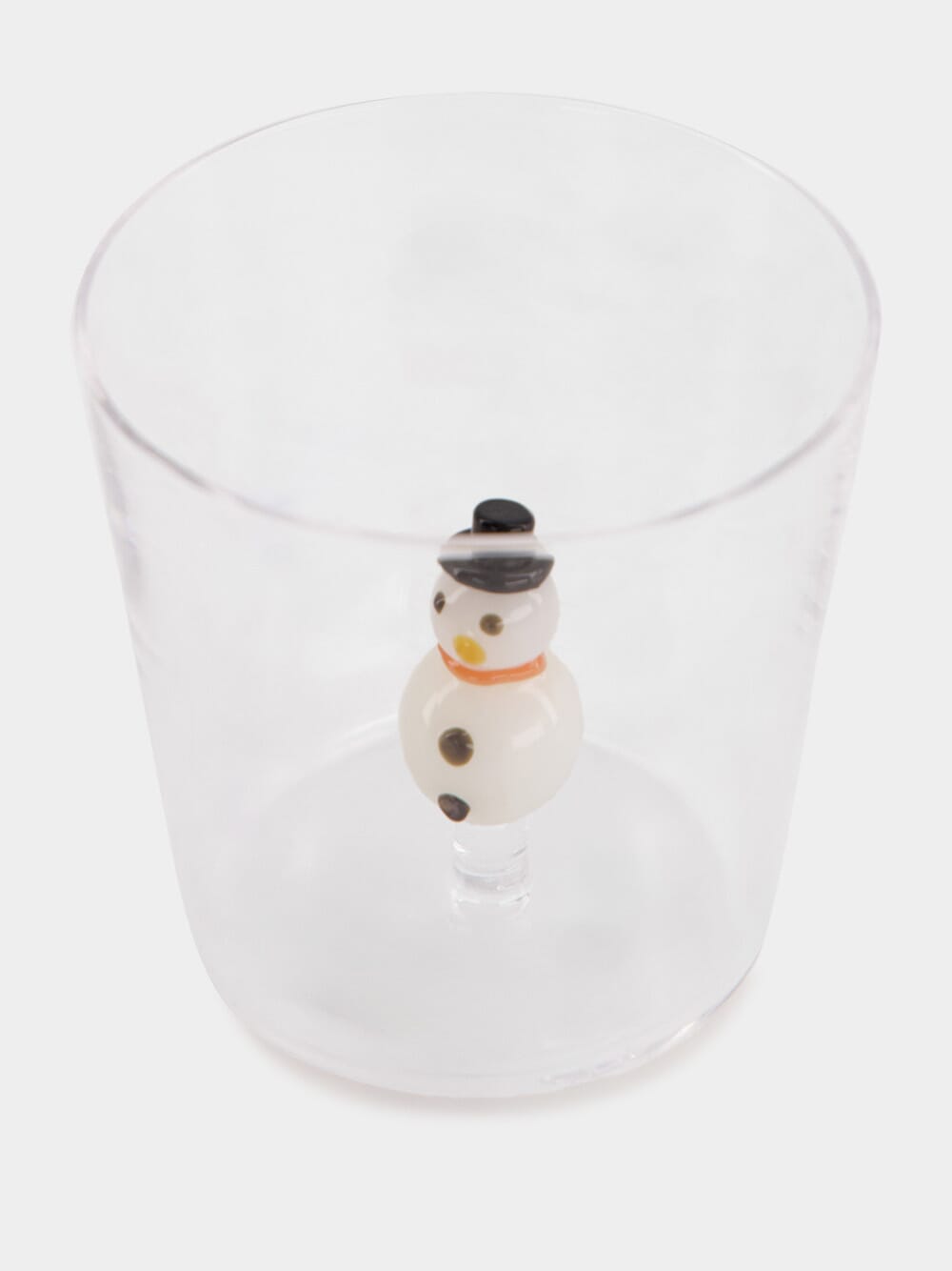 Glass Tumbler with Snowman Design