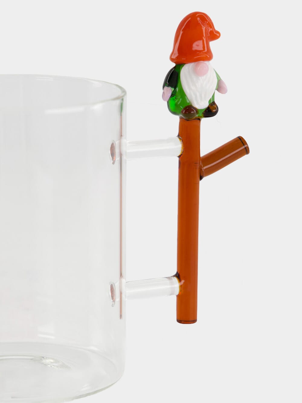 Glass Mug with Elf Design