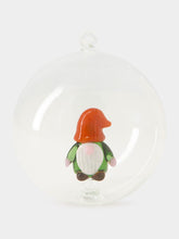 Ichendorf Milano Glass Christmas Ball with Elf Design