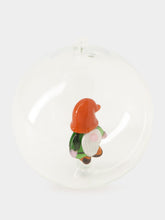 Ichendorf Milano Glass Christmas Ball with Elf Design
