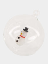Ichendorf Milano Glass Christmas Ball with Snowman Design