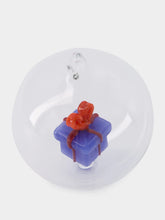 Ichendorf Milano Glass Christmas Ball with Light Blue Gift