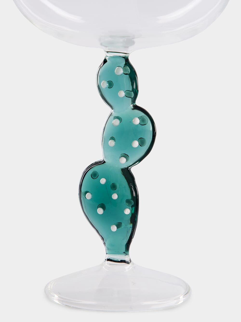 Blue Cactus Champagne Glass