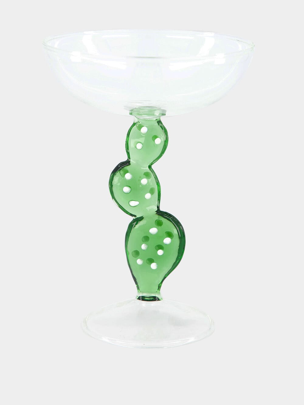 Green Cactus Champagne Glass