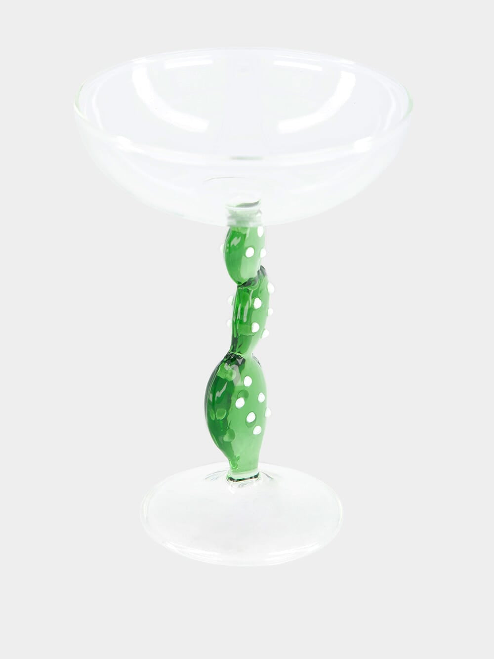 Green Cactus Champagne Glass