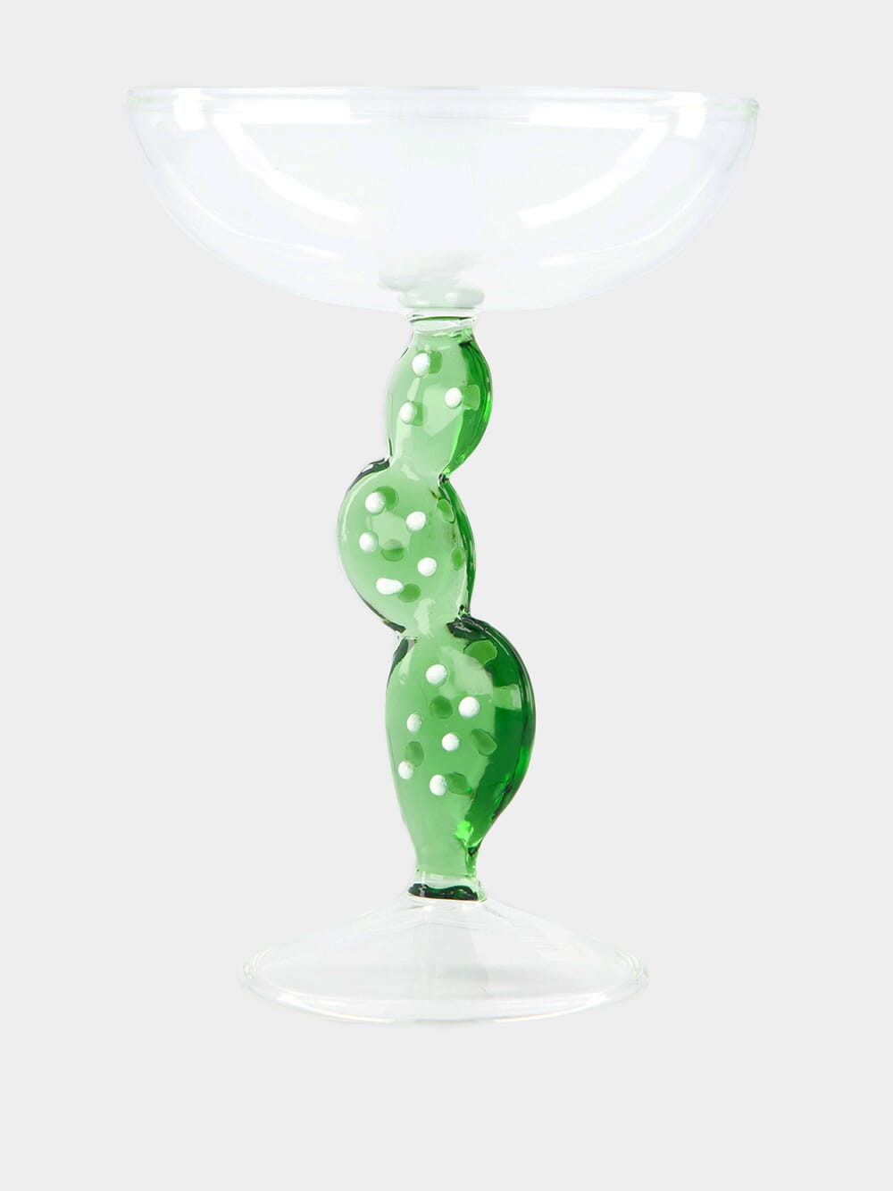 Green Cactus Champagne Glass