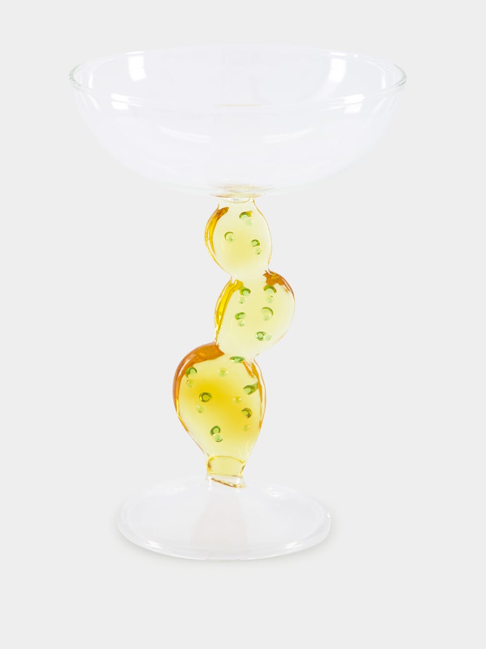 Yellow Cactus Champagne Glass