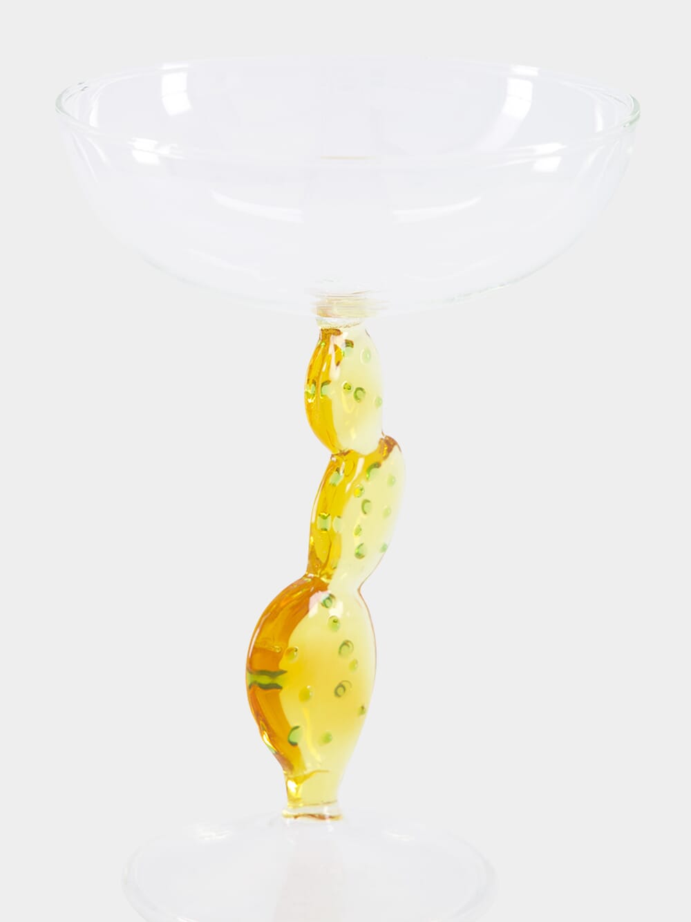 Yellow Cactus Champagne Glass