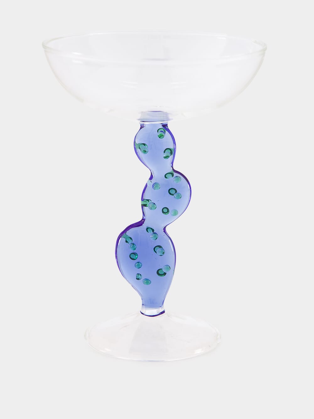 Blue Cactus Champagne Glass