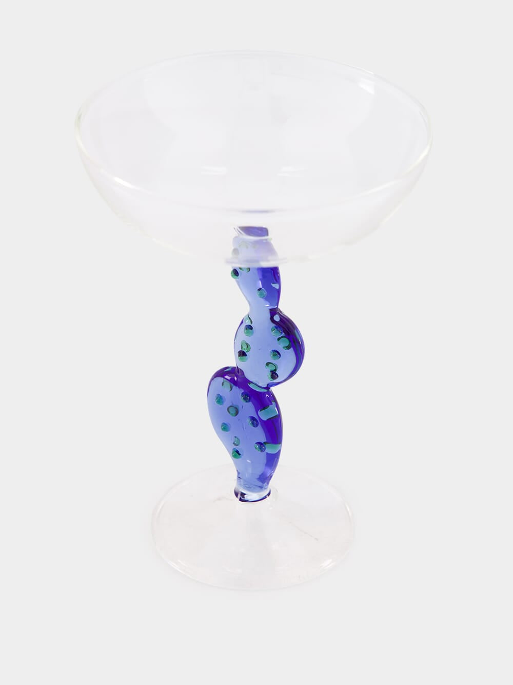 Blue Cactus Champagne Glass