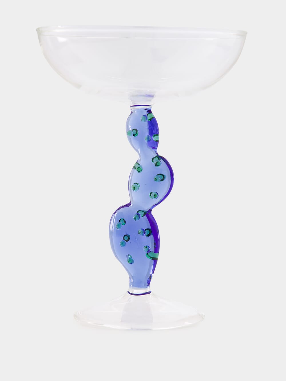 Blue Cactus Champagne Glass