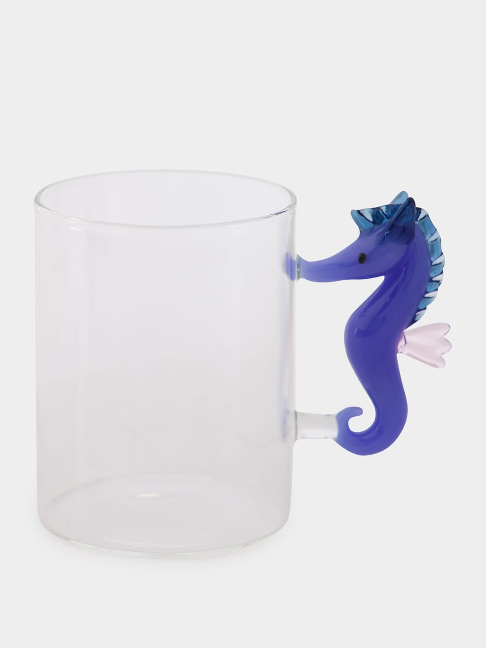 Blue Seahorse Mug with Fin Pink