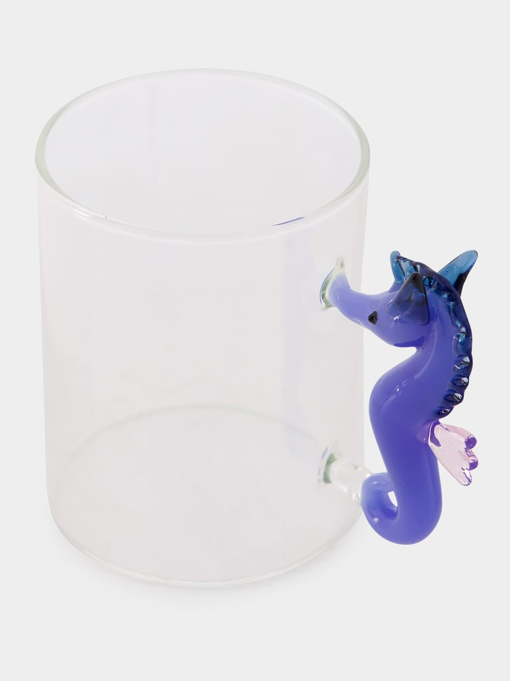 Blue Seahorse Mug with Fin Pink