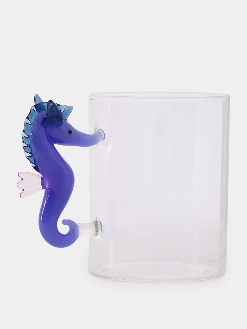 Blue Seahorse Mug with Fin Pink