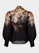 Zimmermann Pavilion Tie Neck Black Blouse