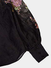 Zimmermann Pavilion Tie Neck Black Blouse