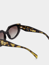 Prada Black Tortoise Oval Sunglasses