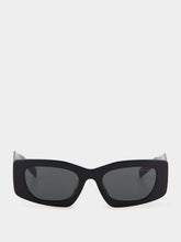 Prada Black Rectangular Acetate Sunglasses